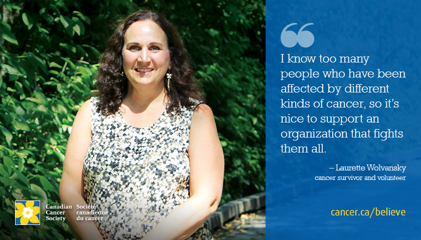 EdmRelayForLife's tweet photo. Since using the Society’s wig bank, #cancer survivor Laurette has been a dedicated supporter http://t.co/e9J6Ke9bRz http://t.co/B1VcEoJ1Bb