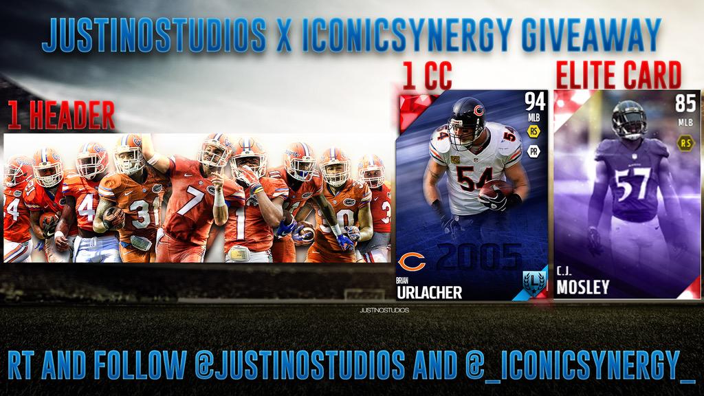 _IcoNicSynergy_'s tweet image. RT and FOLLOW me and @JustinOStudios to win a custom Header, CC, and CJ Mosley on XB1! Ends at halftime of MNF!
