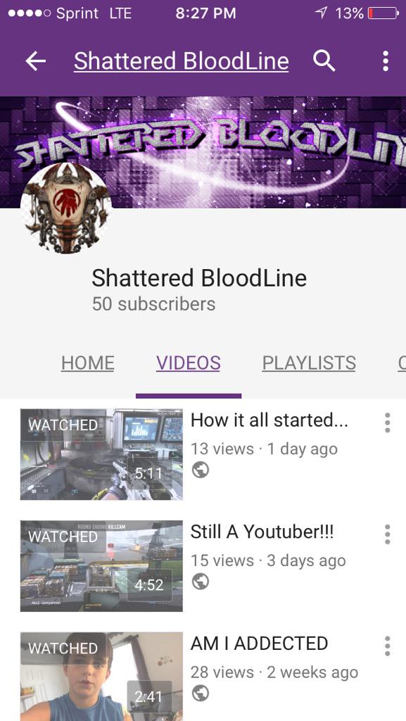 ShateredBlood's tweet photo. WE DID IT #50Subs http://t.co/4qM5iL62gO