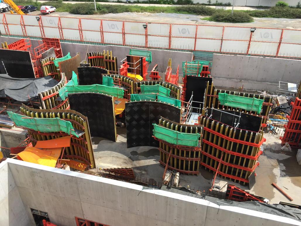 Symphony of curved form work  at BVN's new Australian Embassy at Bangkok