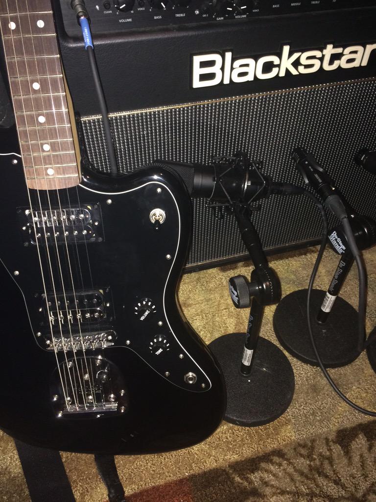 LTOBroadway's tweet photo. Guitar tracking started today... Awwww yeah! #gettingexcited #epnumber2 #guitar #recording #blackstar #broadwaybounce http://t.co/vysLSQRiTp