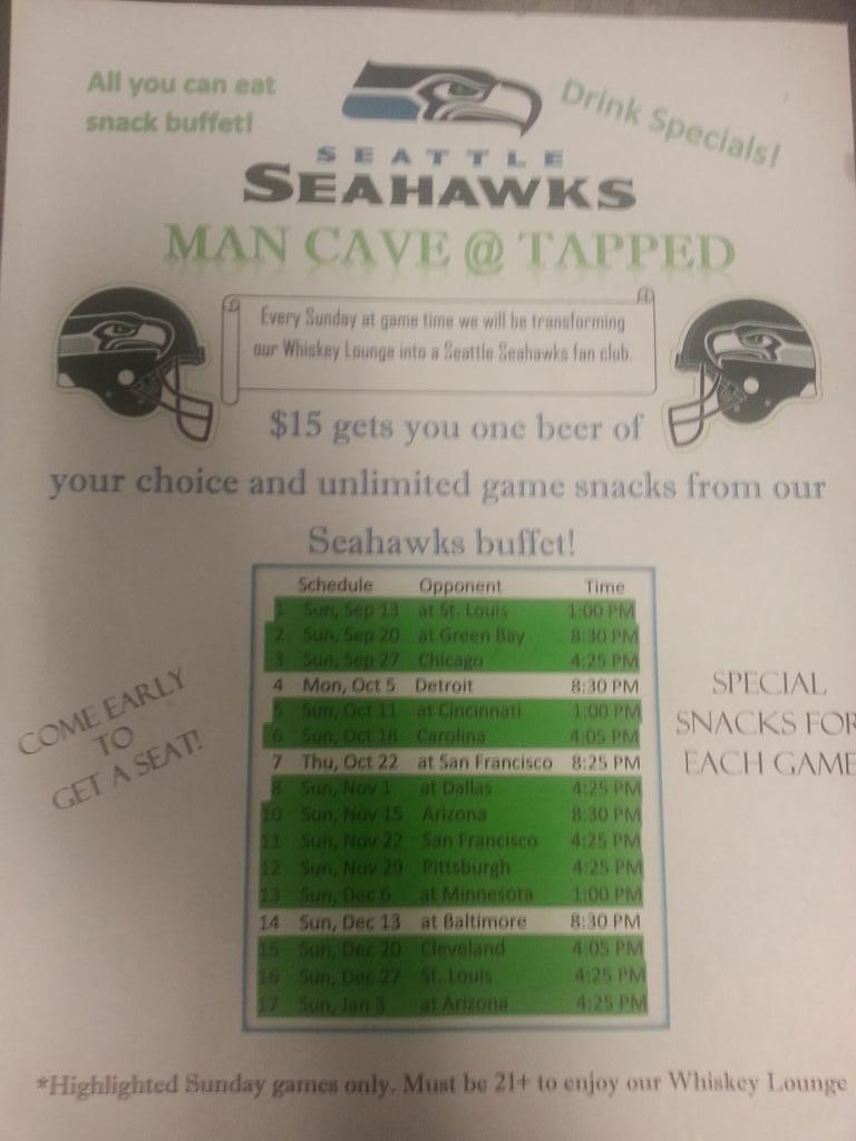 TappedBHP's tweet photo. The man cave @TappedBHP . Best place to catch the game, period. #vancouverwa #kamchancellor #BamBamKam #Seahawks http://t.co/7DqSpk8cEF
