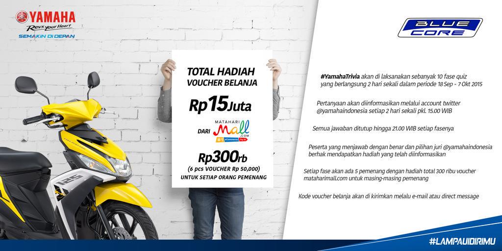 #YamahaQuestion4 hari ini, Produk Yamaha Apa yg mendapatkan penghargaan sebagai Bike of The year 2015? #YamahaTrivia