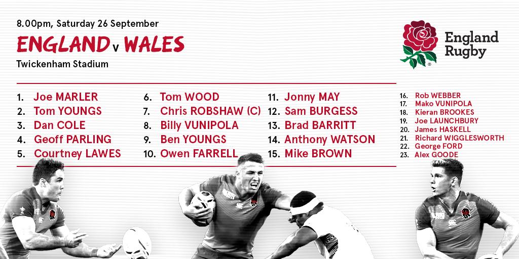 EnglandRugby's tweet photo. .@samburgess8, @owen_faz and @bvunipola in for pivotal clash against Wales http://t.co/0mdp9JbNBt

#carrythemhome http://t.co/uqvdYZ8ZPt