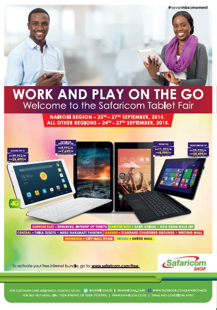 984inthemorning's tweet photo. Are you ready for the @SafaricomLtd #TabletFair? It's taking place from 25th - 27th September across Nairobi. http://t.co/8PaMHe2vj5