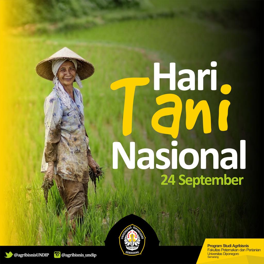 Selamat Hari Tani Nasional. Jayalah Pertanian Indonesia! 🌾🌽🌱
