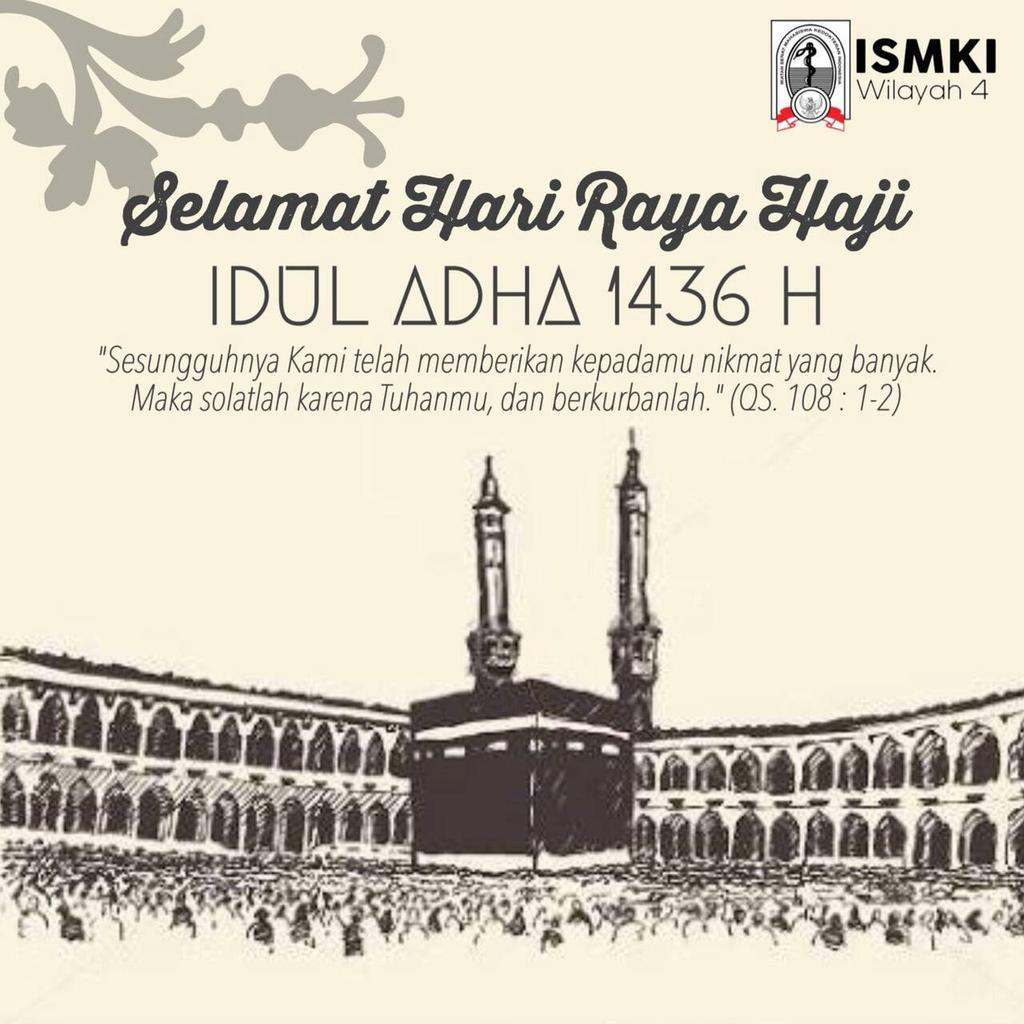 Selamat hari raya idul adha 1436 H
Mohon maaf lahir bathin <a href="/KBMFKUNISA/">KBM-FK  UNISA</a> @SMFKUSR 
#SabangMerauke
#TimurBeraksi
