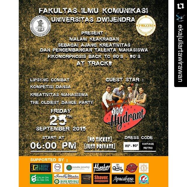 @Info_Singaraja (@info_singaraja) on Twitter photo Fkom Univ. DWIJENDRA present <a href="/Track9Bali/">Track 9 Bali</a> w/ GS : <a href="/THEHYDRANTBALl/">The Hydrant Official</a> | 25 Sep 2015 cc <a href="/ApocalypseMagz/">Apocalypse Magazine</a> <a href="/balisoulmate/">SOULMATE_magz</a> Fkom Univ. DWIJENDRA present <a href="/Track9Bali/">Track 9 Bali</a> w/ GS : <a href="/THEHYDRANTBALl/">The Hydrant Official</a> | 25 Sep 2015 cc <a href="/ApocalypseMagz/">Apocalypse Magazine</a> <a href="/balisoulmate/">SOULMATE_magz</a>
