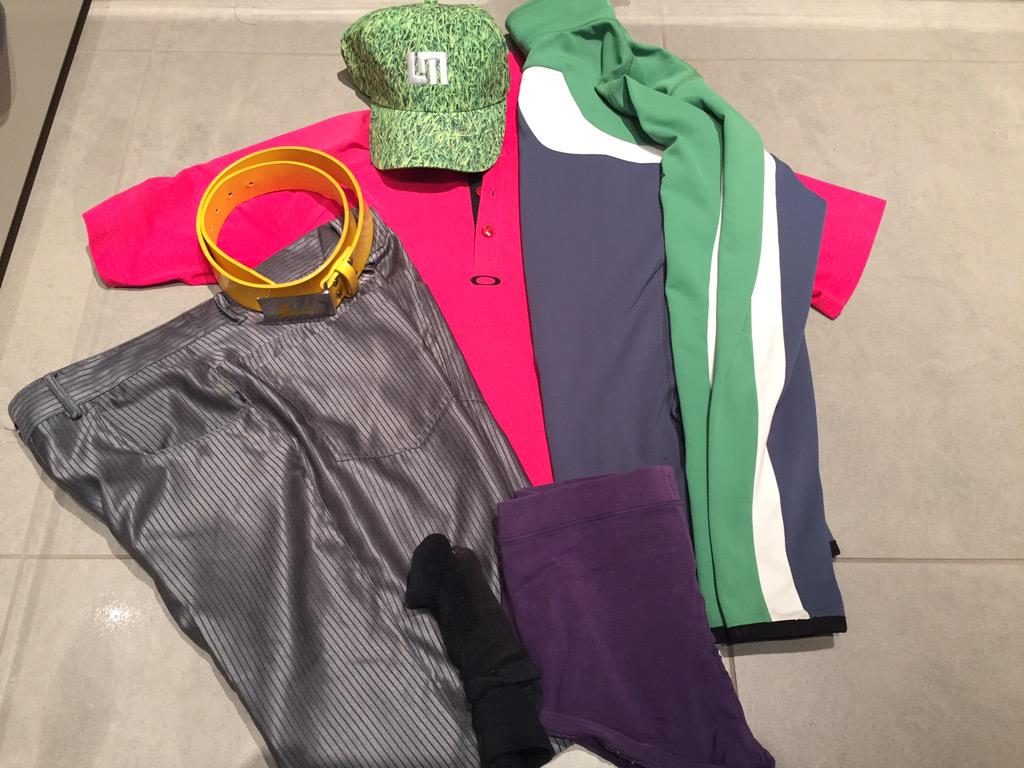 LesterHermine's tweet photo. #do2015 @The_DevilsOwn 0utfit for qualround. @LoudmouthGolf hat & belt @JLindeberg_ top @Sub70Golf pants. http://t.co/XqTjiA56Gz