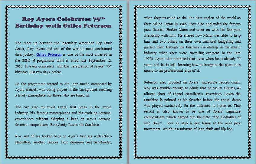 Roy Ayers Celebrates 75th Birthday with Gilles Peterson -  The meet up between the legendary 