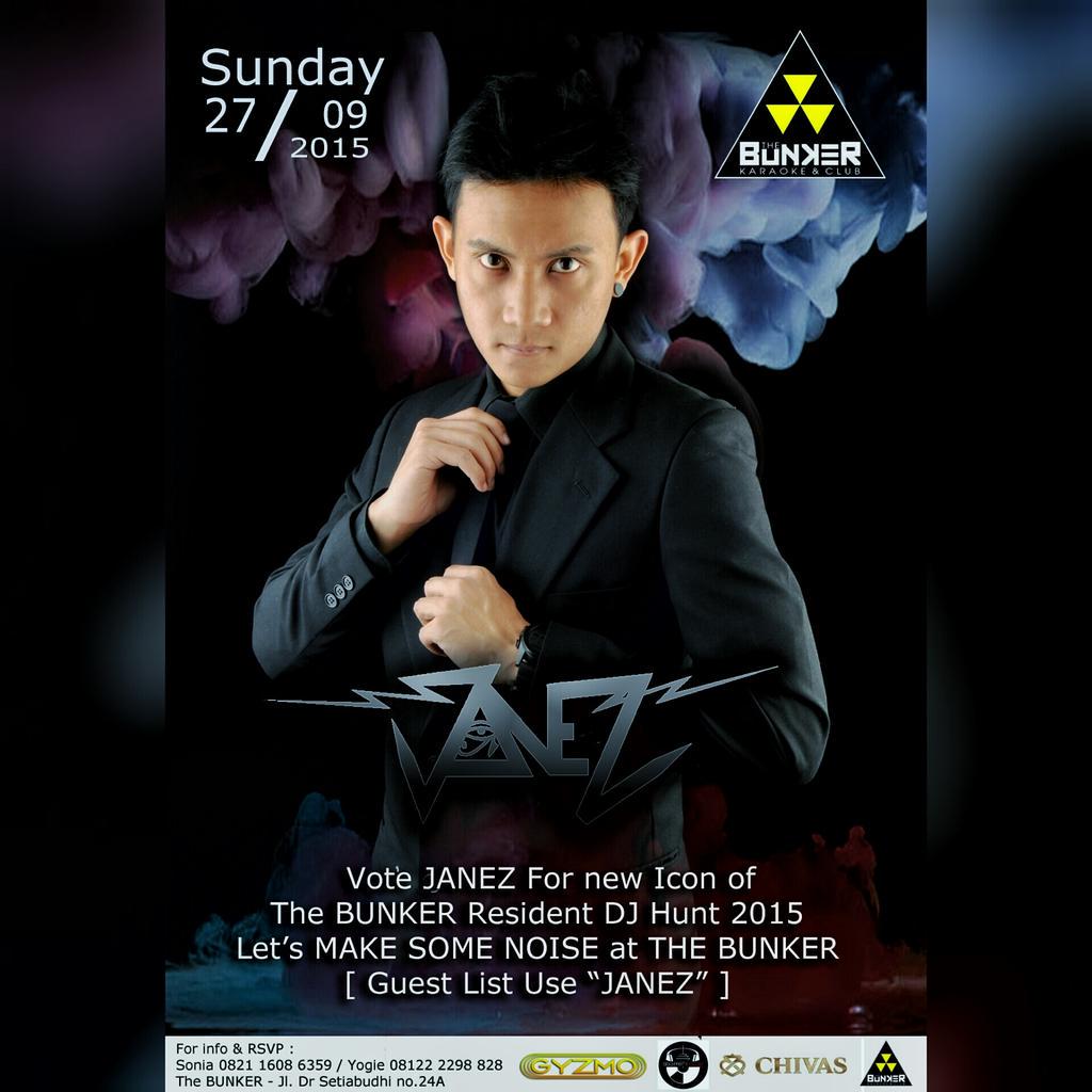 Vote Janez on Sunday at <a href="/theBUNKER_bdg/">The BUNKER Bandung</a> for new icon resident dj hunt 2015. <a href="/BdgParty_Club/">Bdg Party Club</a> <a href="/GYZMO_pro/">GYZMO production</a> <a href="/SeputarEvent/">IG : SeputarEvent</a>