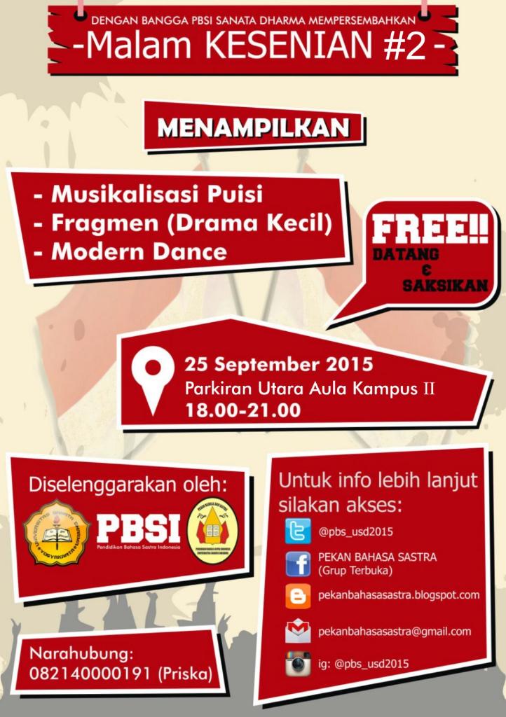 HMPS_PBSI's tweet photo. Ayo datang dan saksikan teman-teman !! Ajak sahabat, pacar, gebetan, kenalan, kakak, adik kalian dan siapa saja ya!! http://t.co/UgH4eB1qhJ