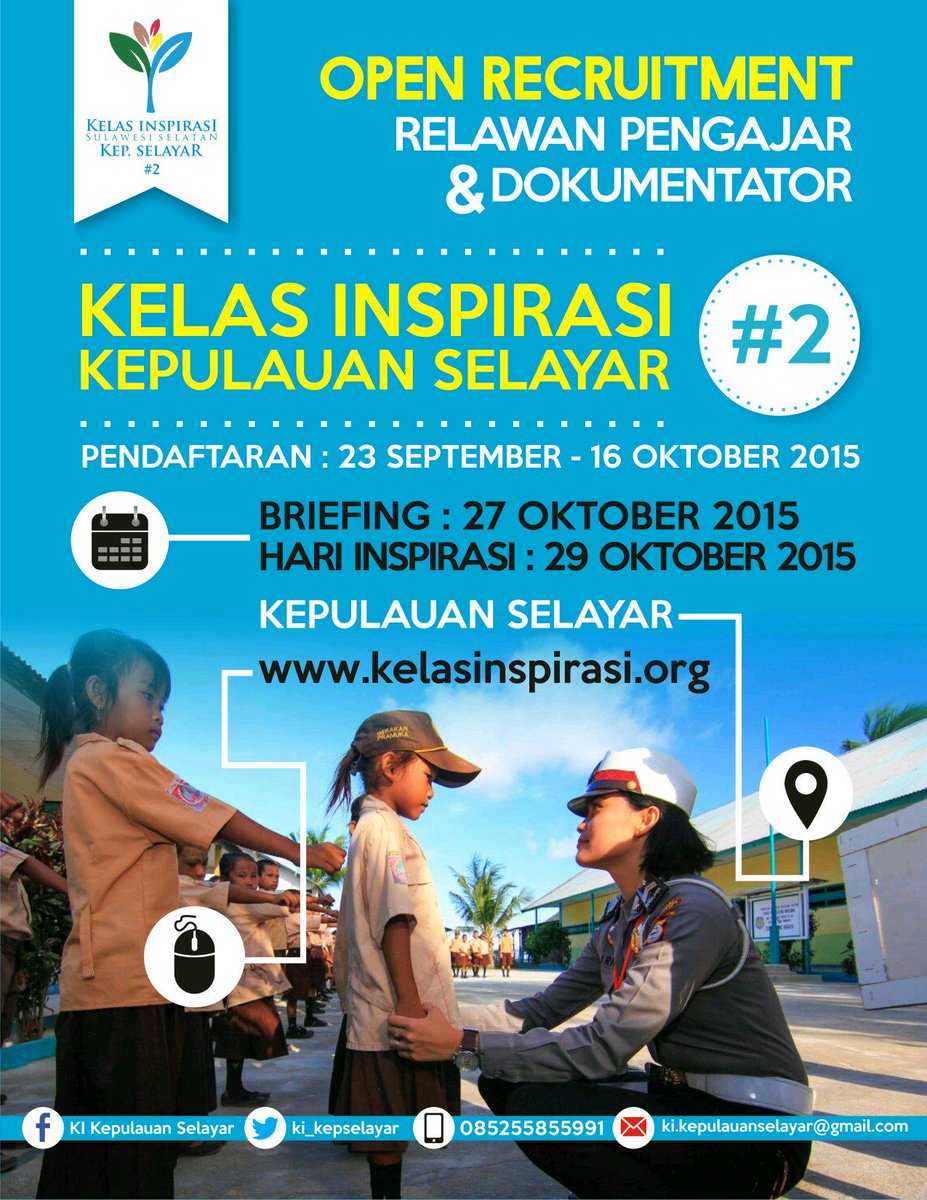 Pendaftaran telah dibuka kak~ Yuk daftar! <a href="/KI_SulSel/">Kls Inspirasi SulSel</a> <a href="/SupirPete2/">Supet</a> <a href="/KelasInspirasi/">KelasInspirasi</a>