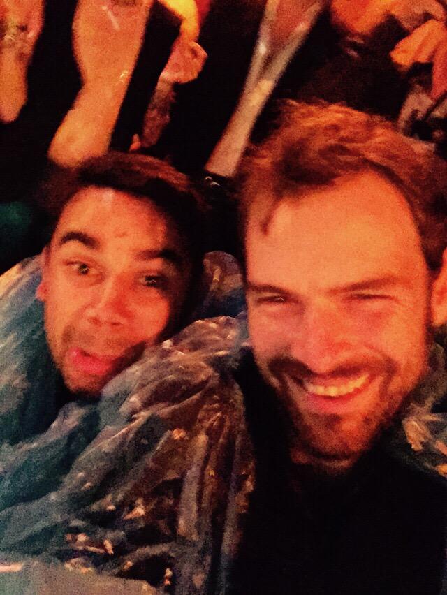 agencyunknownuk's tweet photo. Poncho ready and on the front line for the finale of @FowlCabaret #AreYouGame? Last night @TheBookClubEC2 💦😜💦 http://t.co/ZXpgEhMpgW