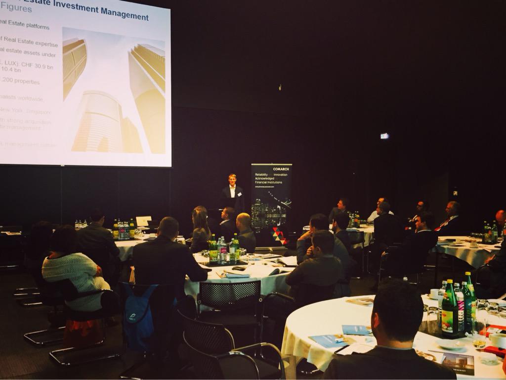 MeggieN's tweet photo. The second day of our #productdevbanking summit starts with interesting presentation delivered by Markus Gaebel... http://t.co/FescU4oNJi