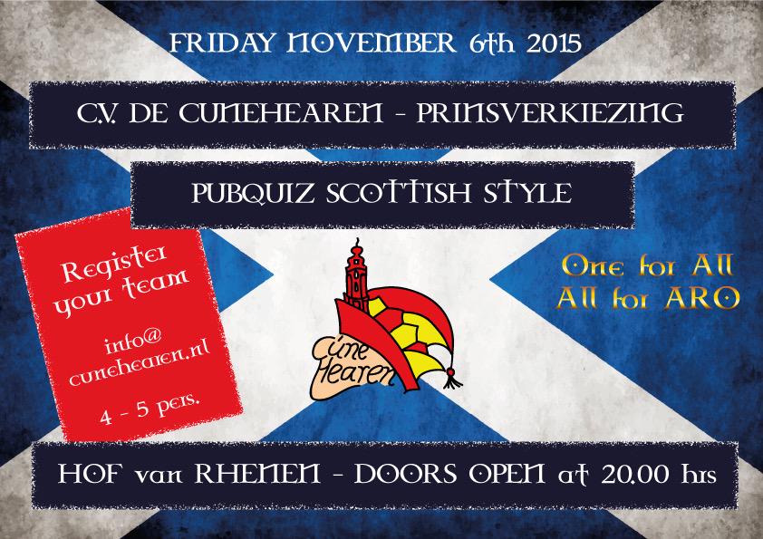 Vrijdag 6 november #prinsverkiezing vooraf gegaan door fantastische #pubquiz. Schrijf je nu in via info@cunehearen.nl