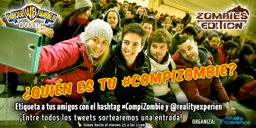 WRG_VR's tweet photo. ¿Quién es tu #CompiZombie? ¡Tienes hasta mañana para contárnoslo! Atento a las instrucciones del concurso 😉 http://t.co/RsIsDAnOUB
