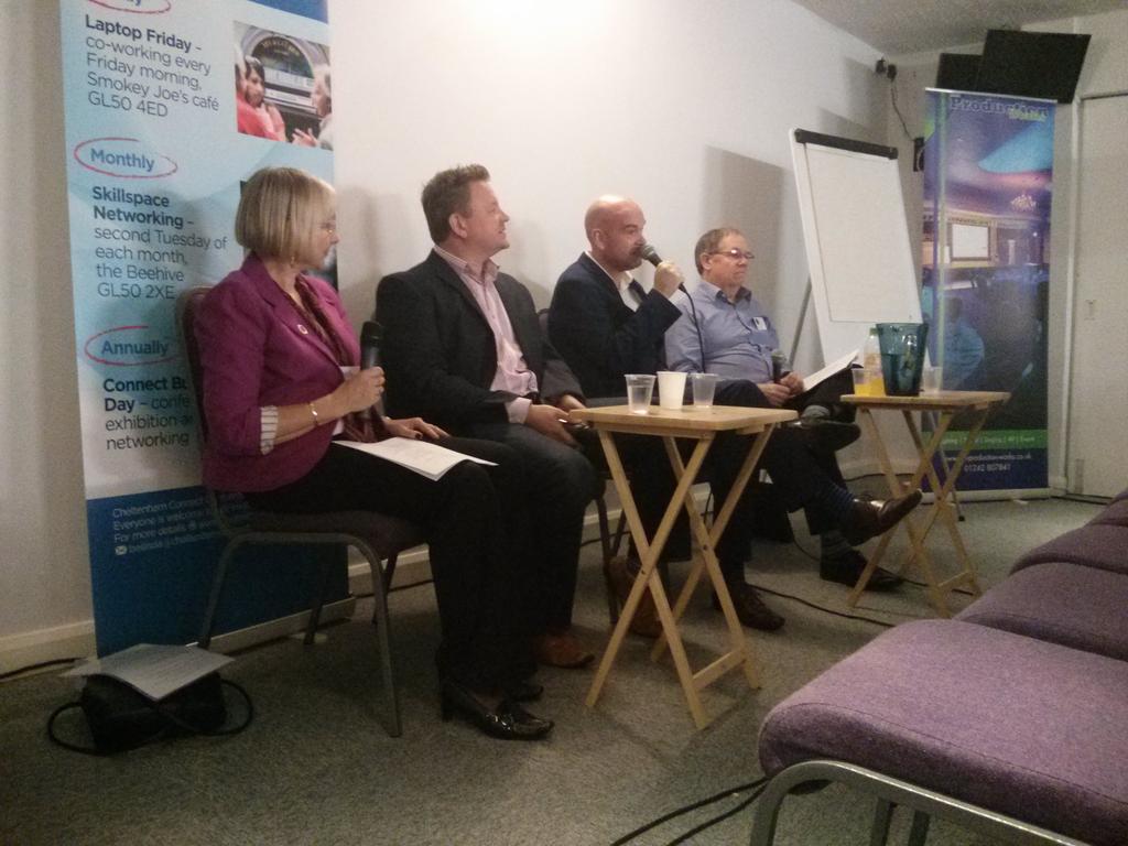 TP_Works's tweet image. .@intranetfuture, @andypoulton and @MAdesignltd talking about online marketing at @cheltconnect business day.