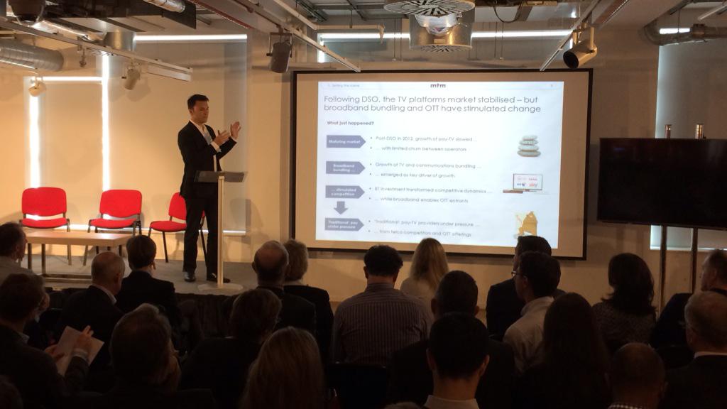 glovelace's tweet photo. .@jonmwatts2 @MTMLondon doing great job explaining evolution of UK's TV market. It's complicated! #futureofDTT http://t.co/mrr4FmD6oj