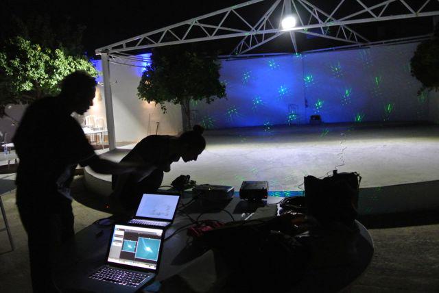 PrismDynamics's tweet photo. Visual, laser &amp; lighting check last night: success! Get ready for some galactic effects and 7D Sound at Inanna! http://t.co/YUaHRh5uo3