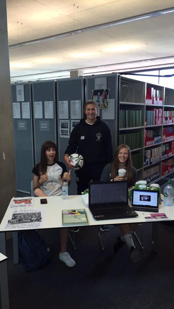 BNULadies_'s tweet photo. MORNING FRESHERS...we're in the library from now, we have goodie bags and smiles☺️🏆#bucksfc #freshersfair @buckssu http://t.co/HDFSEeNjI9