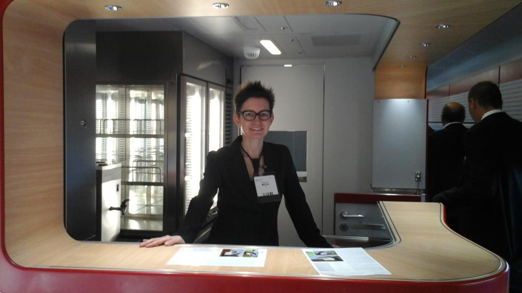 EURAILmag's tweet photo. #Trako2015: bar now open on board #PesaDART EMU for #PKP Intercity for inter-regional travel in Poland @amberexpo http://t.co/de0vFDnJuX