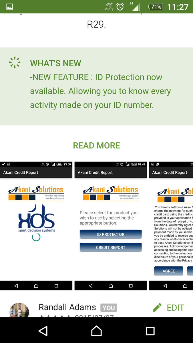 AkaniSolutions's tweet photo. @JobMailing We off #idprotector through #AkaniCreditReportApp. Can be downloaded from Google play store. http://t.co/Lp7XoirzID