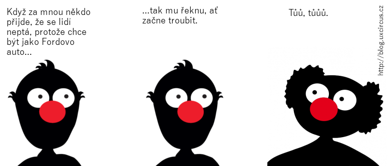 UXCircus's tweet photo. Taky se vám stává, že se klienti brání výzkumu, protože to řekl Ford? Nabízíme řešení :o) http://t.co/052YnFxaZt http://t.co/1Qfb1x6i94