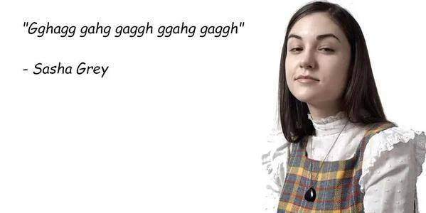 SashaGreyXOX's tweet photo. . @BonnieRottenXXX 
"Gghagg gahg gaggh ggahg gaggh" - Sasha Grey http://t.co/fyhSZKtMzd