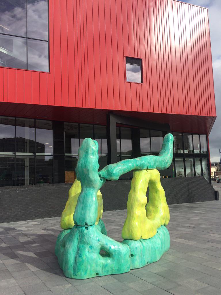It's shiny, it's greens, it's blobby and it's great that art hits the streets of #Plymouth for@PlymArtsWkndr