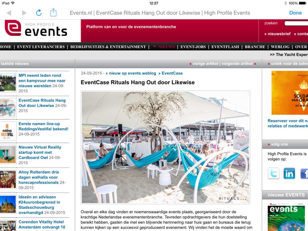 Events_NL's tweet photo. #EventCase Rituals Hang Out door Likewise http://t.co/pOAhPCpJG4 @LikewisePascale #events_nl #Rituals http://t.co/K9jCp0dbWp