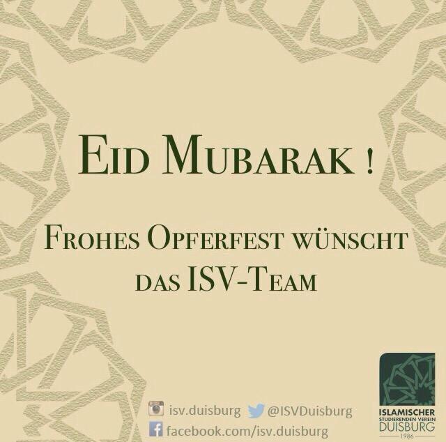 Isv Duisburg Eid Mubarak Eid Bayram Opferfest Iduladha Isv Uni Due Http T Co Qhvvegqtuw