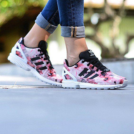 adidas zx flux pink flowers