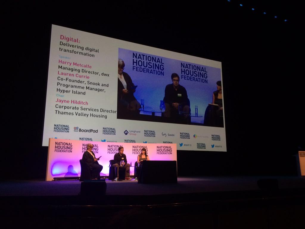 housingcamp's tweet photo. Good to see #housingcamp friend and sponsor @harrym sporting a Nat Fed Housing Camp sticker on stage at #nhf15 http://t.co/PsaTkZNwKb