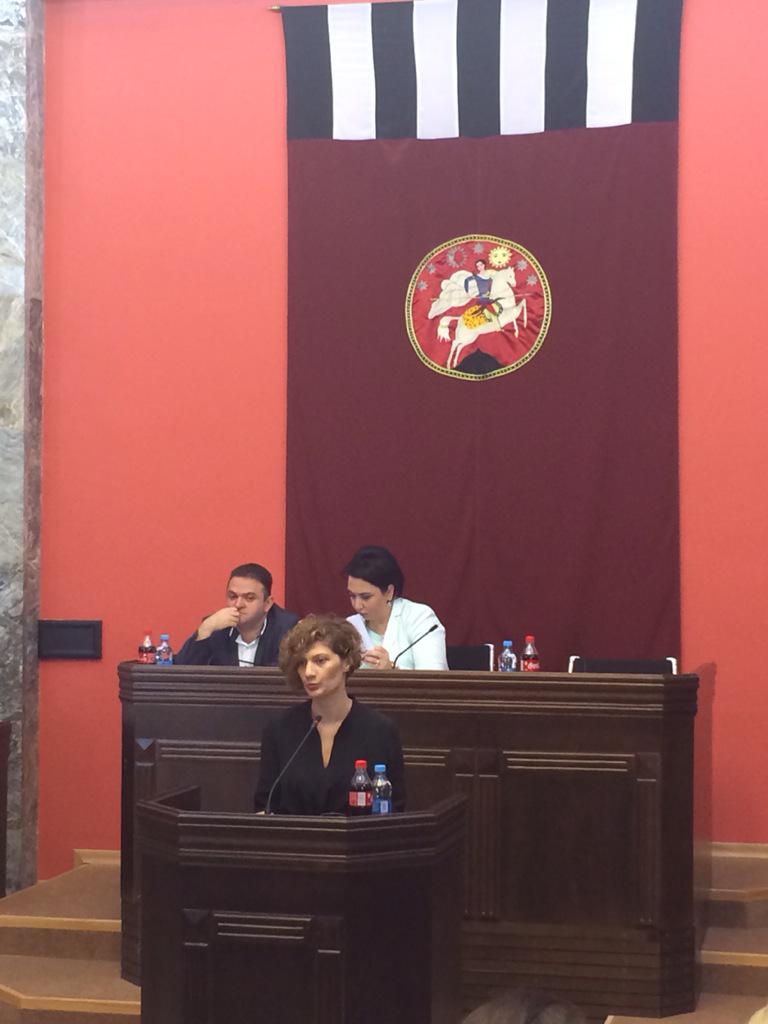 According to NDI polls, 70% of Georgian people support at least 30% women MPs - task force at HR committee <a href="/NDIWomen/">NDI Gender & Women</a>