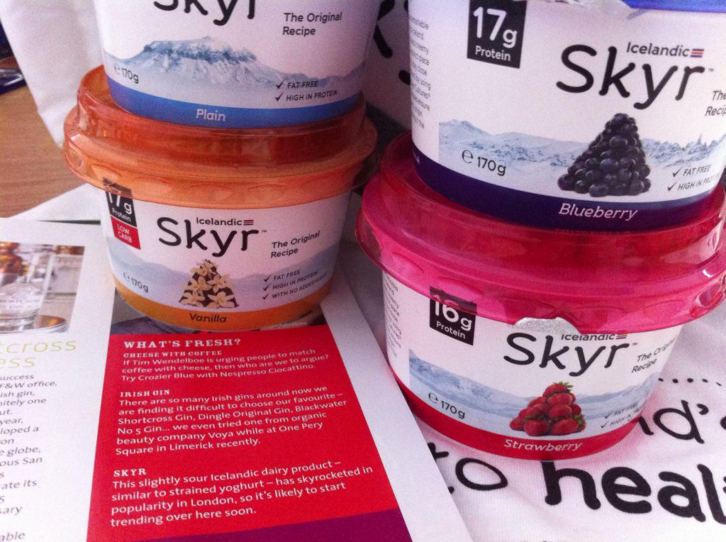 foodandwineIE's tweet photo. Thanks to #Horgans for their delivery of Skyr which has launched in Ireland as predicted by F&W in June #whatsfresh http://t.co/mtW22tsCE0