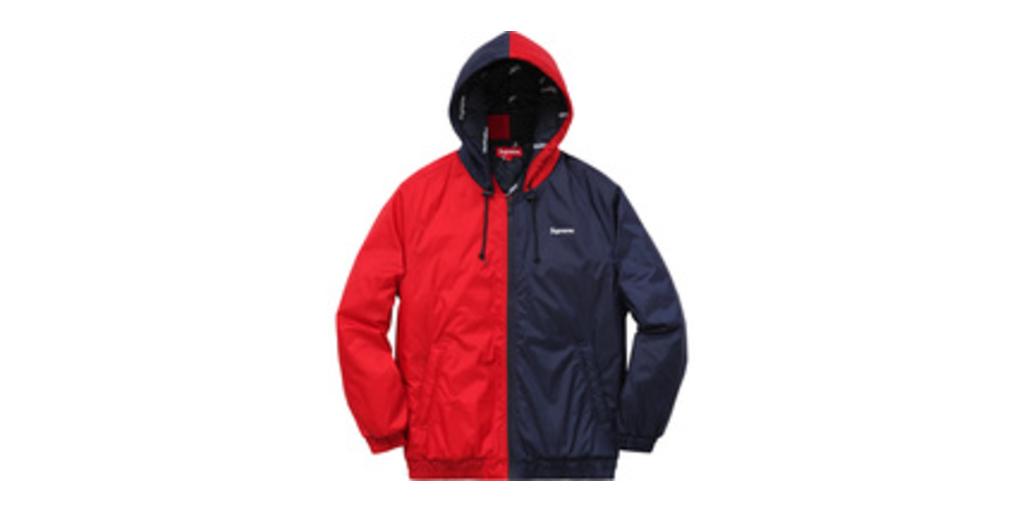 supreme 2 tone hooded sideline jacket