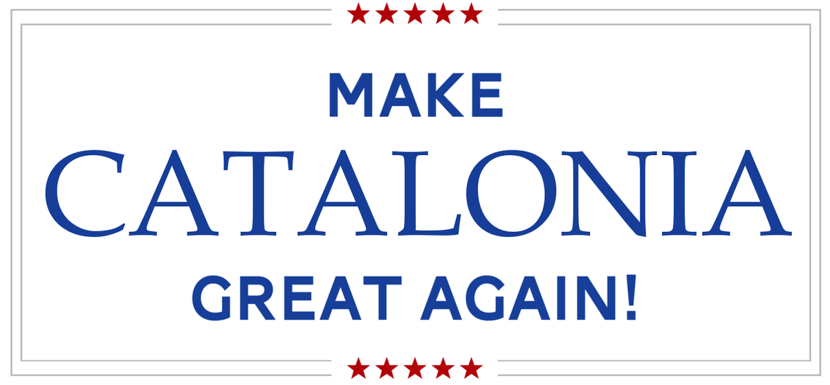 historiapsip's tweet photo. Americanitzem una mica la campanya #AllInForCAT #DefeatTheMadridMachine #ANewCatalanCentury #MakeCataloniaGreatAgain http://t.co/yGZSQ2IMim
