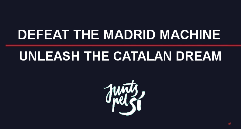 historiapsip's tweet photo. Americanitzem una mica la campanya #AllInForCAT #DefeatTheMadridMachine #ANewCatalanCentury #MakeCataloniaGreatAgain http://t.co/yGZSQ2IMim