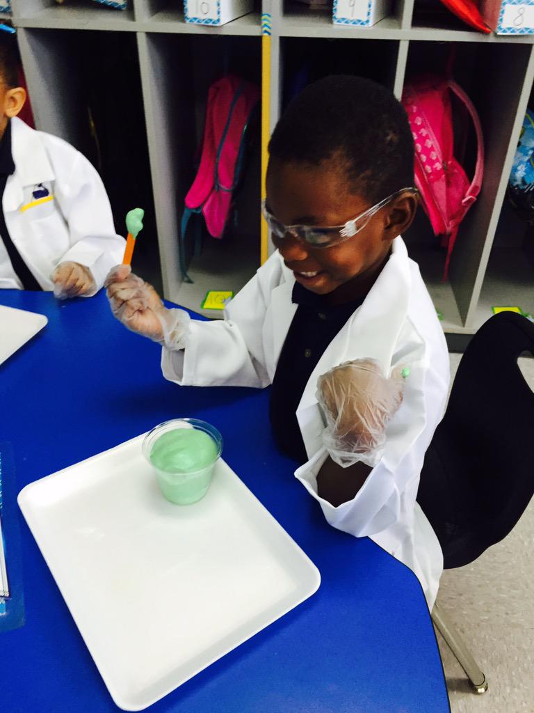 TayloratWhitman's tweet photo. Science explorers this week never failed to excite! Matter monsters for the win! #SuccessTPS #STEM http://t.co/v3vT485qHF
