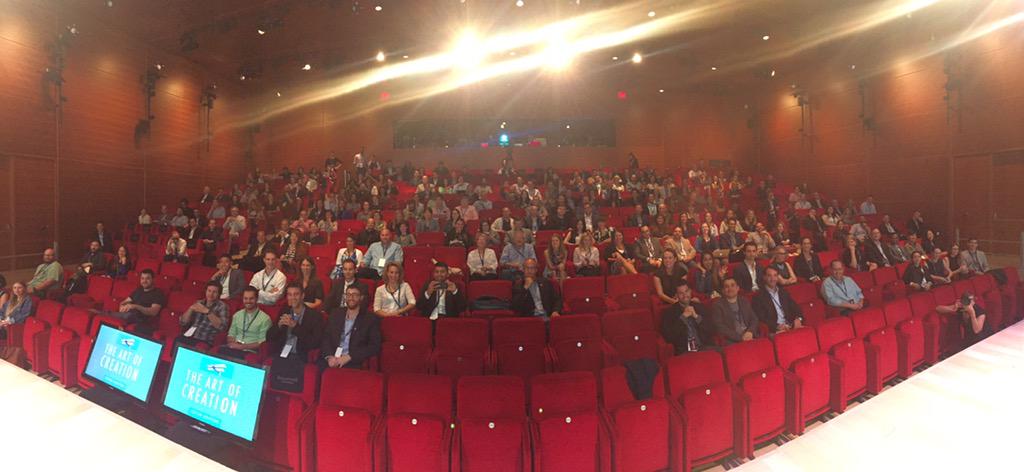 Kevin_Ashton's tweet photo. Great audience at #transition2015 in New York today @percolatehq http://t.co/i8gV4mQO64