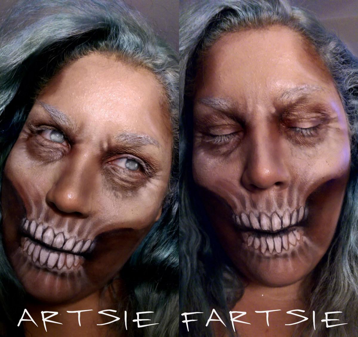 Twitter 上的Artsie Fartsie："old makeup just liquid latex and facapaint :D #Halloween2015 #oldlady #zombie http://t.co/m9HbBKIKvJ" / Twitter