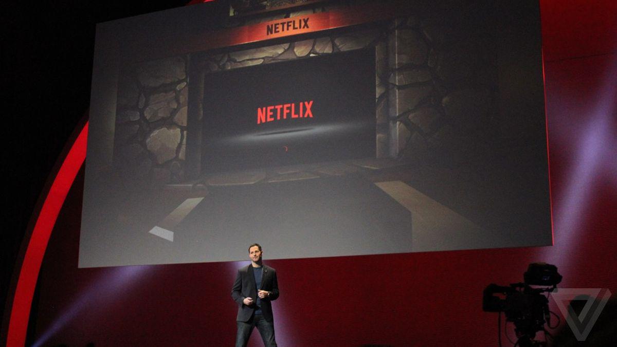 verge's tweet photo. Netflix is now compatible with Samsung's Gear VR http://t.co/syxMPaS42c http://t.co/wdM8DF0zAc