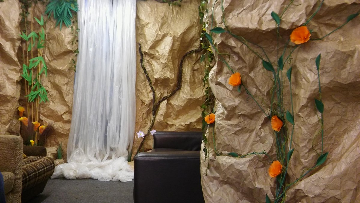 MagicSingles's tweet photo. Progress on the Zendikarisation of the front of the shop... #MTGBFZ http://t.co/erRInfxIV0