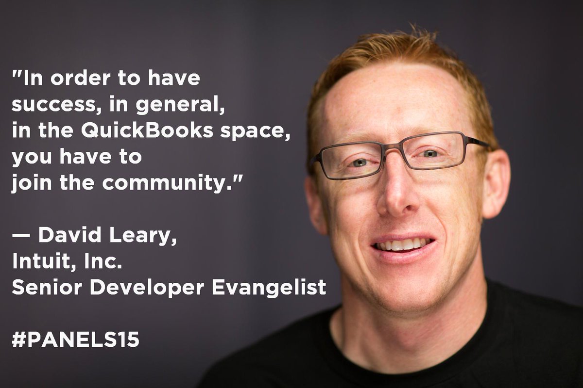 wearecavallo's tweet photo. #Intuit's @davidleary at #PANELS15: #QuickBooks community is about joining in | An excerpt: http://t.co/PR9JSIjHI5 http://t.co/JficNr41AY