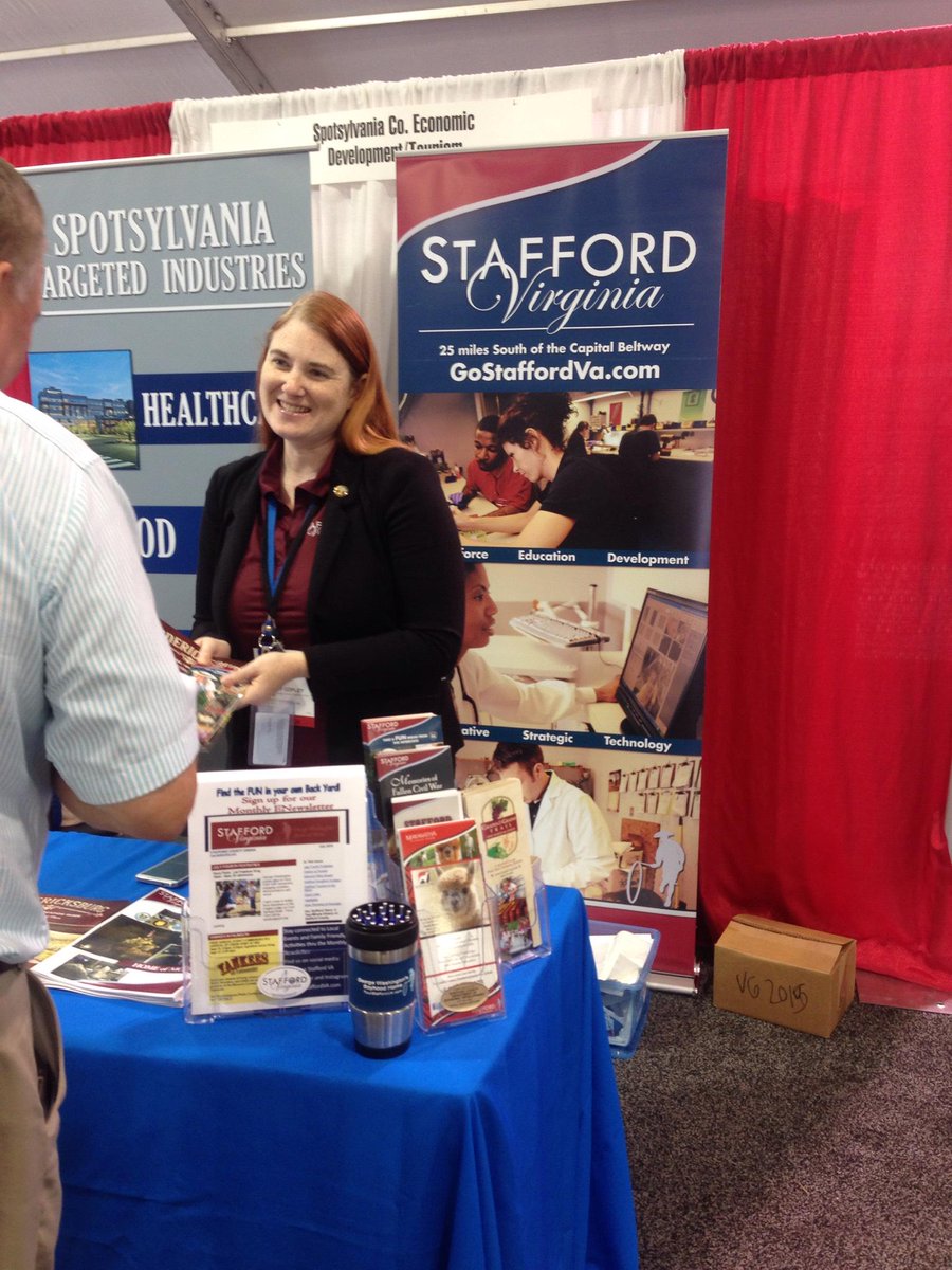 nickz's tweet photo. I found the #StaffordVa booth @ #MDM2015! Right across from @PE_inc! @StaffordEconDev @staffordvagov @TourStaffordVa http://t.co/OKGjSjES0c