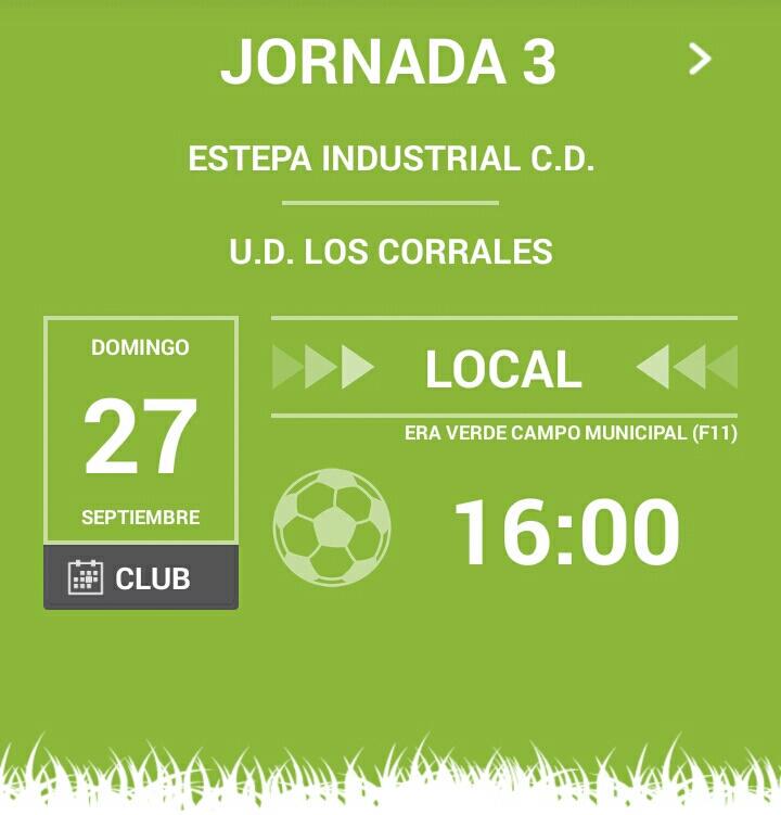 estepaicd's tweet photo. El domingo primer partido de nuestros juveniles como locales,que se enfrentará a @udloscorrales #vamoslosverdes http://t.co/1KRjMewb8s