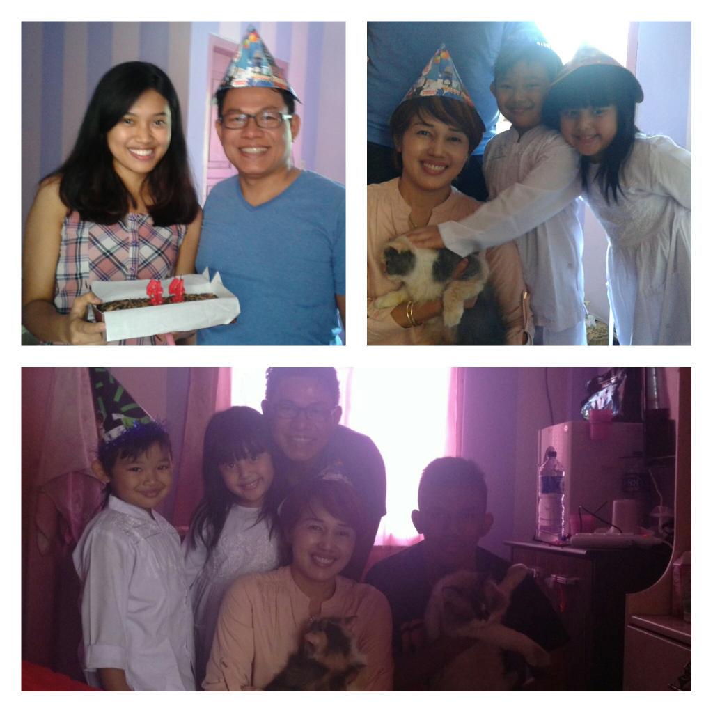 Idul Adha @Nangor (kos kak dinda),lgs disambut dg surprise party special tu papi dr 4D (Dinda, Dandi, Dianda, Diendi)
