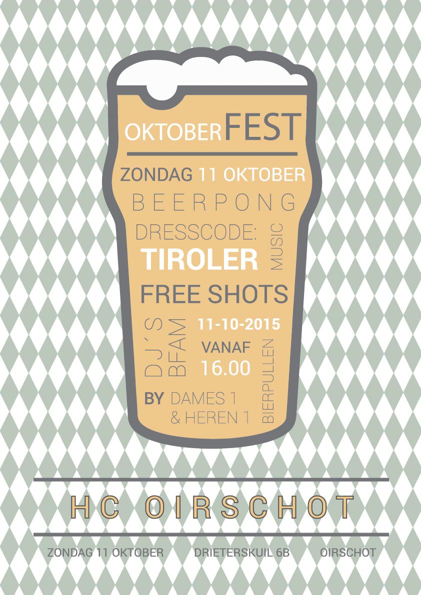 Zet 11 oktober in je agenda! D1&amp;H1 organiseren dan het Oktoberfest. Haal je tirolerpak van zolder en jodelen maar.