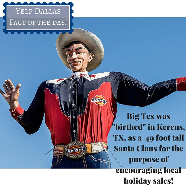 yelpdallas's tweet photo. #factoftheday in the spirit of the State Fair opening this weekend.... #RIPbigtex http://t.co/X2pF9szngW